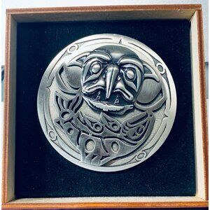 Vancouver 2010 Olympic Surviving The Flood Pewter Medallion Wooden Display Box